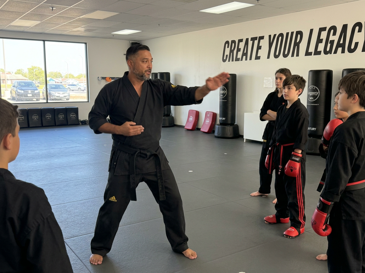 Master Romeo Gregory teaching a class on the mat at Legacy Martial Arts in Oxnard