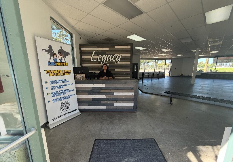 Front desk inside Legacy Martial Arts in Oxnard