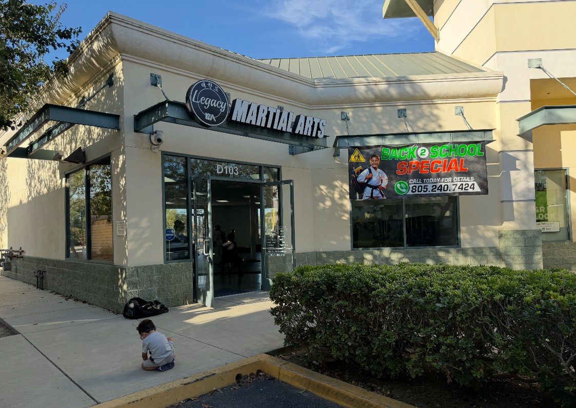 Storefront of Legacy Martial Arts at 2711 S. Rose Ave, Suite D103